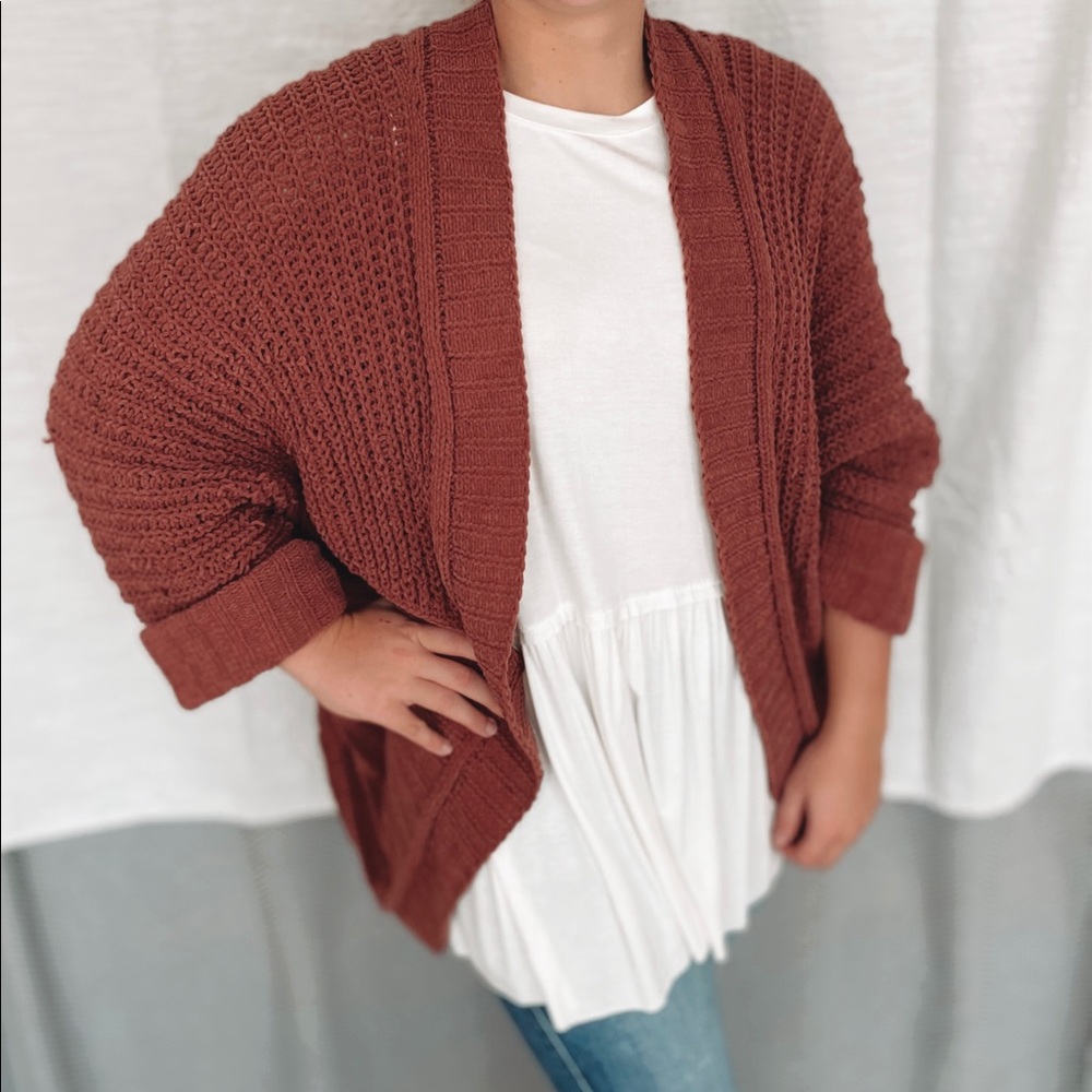Dusty rose oversized cardigan
